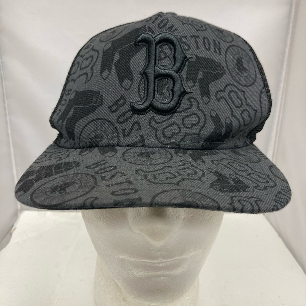 Mens New Era Boston Red Sox Mesh 9FIFTY Adjustable Snapback Hat MLB Baseball Cap